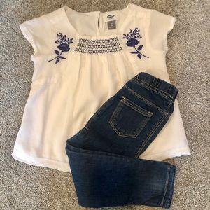 Girls top and jeans